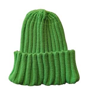 Girls Green Knit Beanie Hat by Rainbow Unicorn